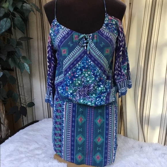 Hale Bob size med  cold shoulder dress - Picture 1 of 14